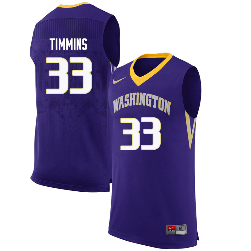 Men Washington Huskies #33 Sam Timmins College Basketball Jerseys Sale-Purple